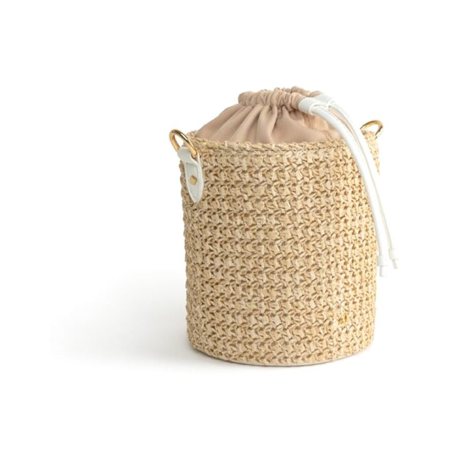 ANY DI Basket Bag Straw in straw-look polyester textile (2)