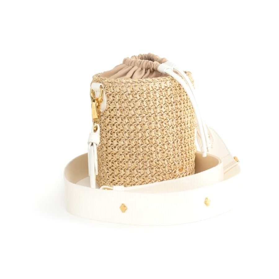 ANY DI Basket Bag Straw in straw-look polyester textile (3)