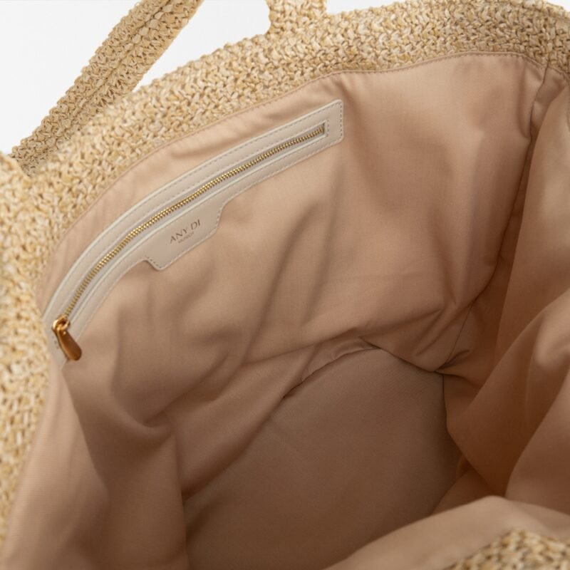 ANY DI Beach Bag Straw in straw-look polyester textile (3)