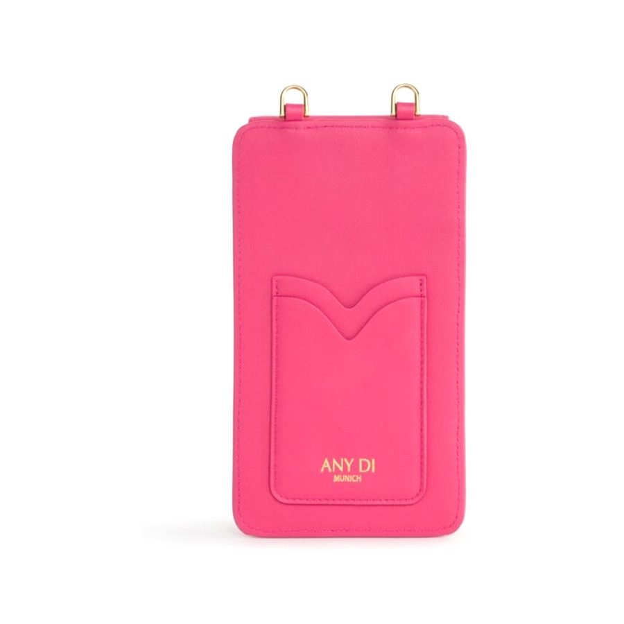 ANY DI Phone Pouch Fuchsia in suede & vegan leather (2)