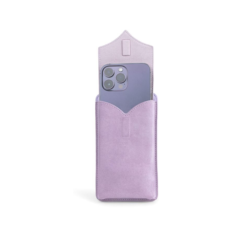 ANY DI Phone Pouch Lavender in suede & vegan leather (6)