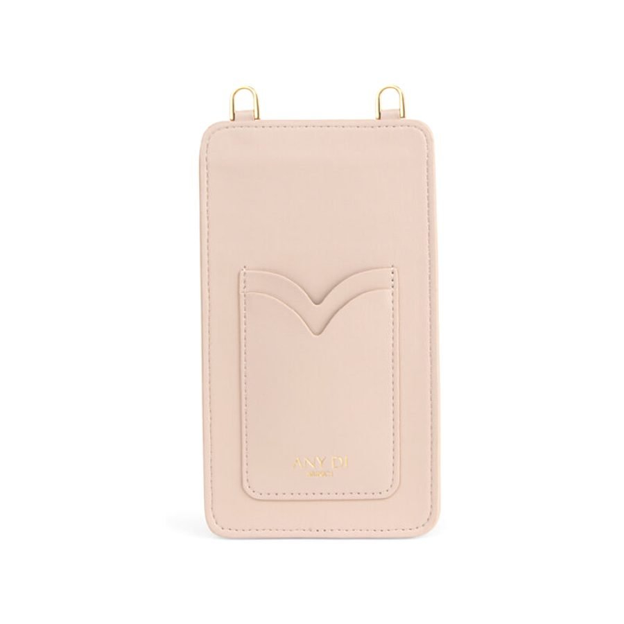 ANY DI Phone Pouch Nude in suede & vegan leather (5)