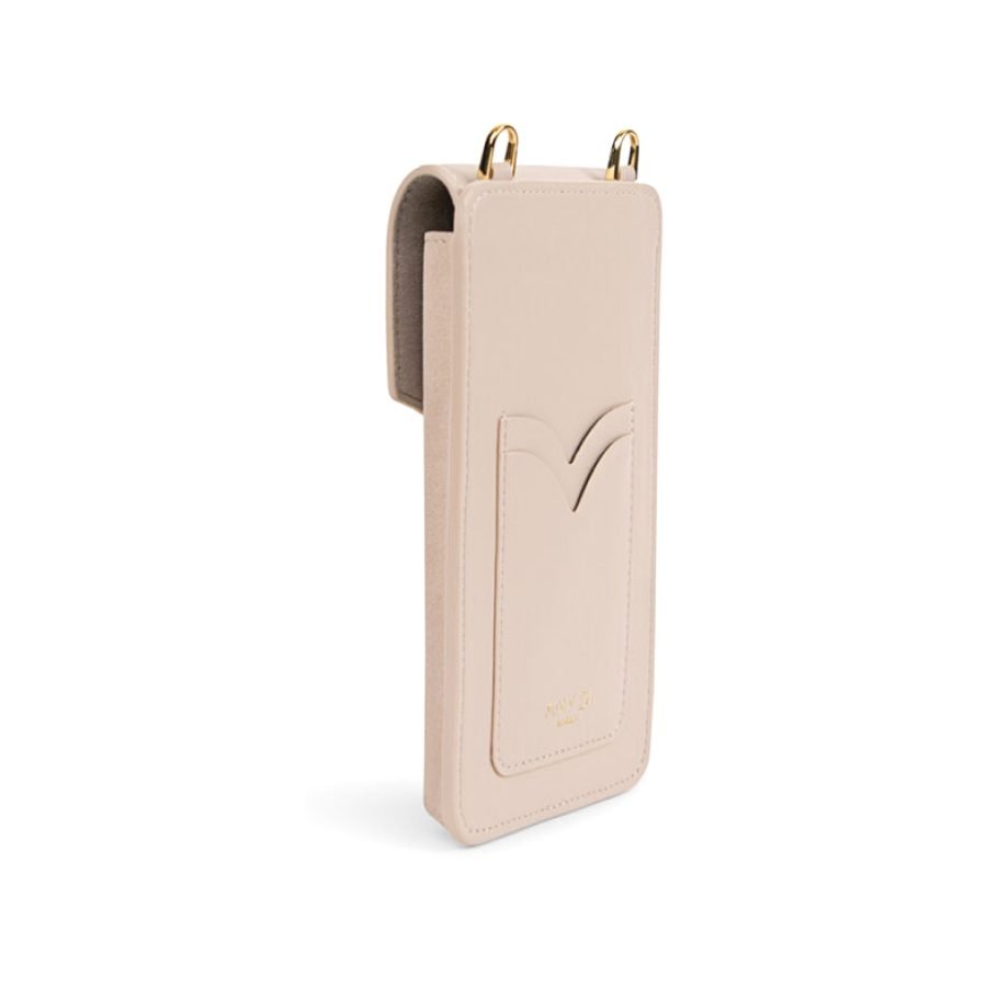 ANY DI Phone Pouch Nude in suede & vegan leather (6)