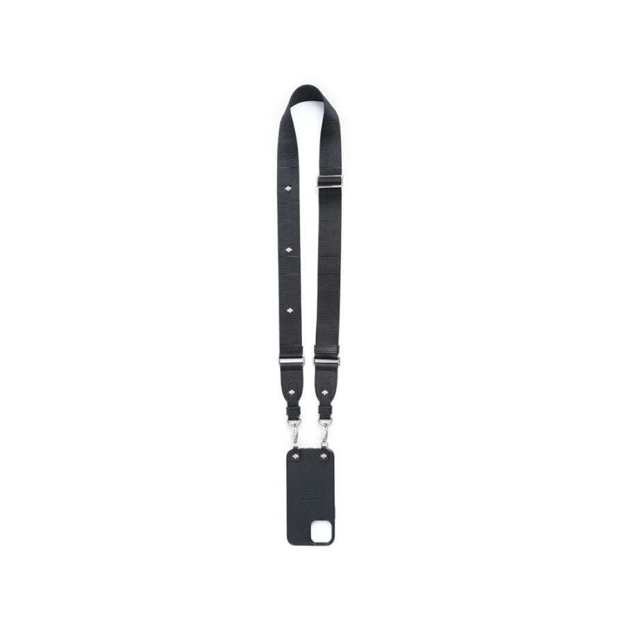 ANY DI PhoneStrap Nylon Black Silver in nylon & vegan leather (3)
