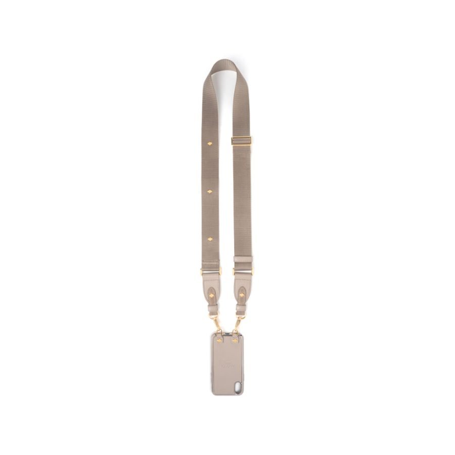 ANY DI PhoneStrap Nylon Taupe in nylon & vegan leather (3)