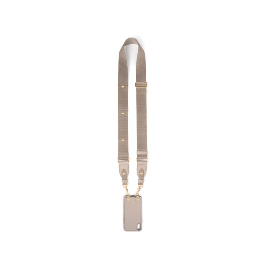 ANY DI PhoneStrap Nylon Taupe in nylon & vegan leather (4)