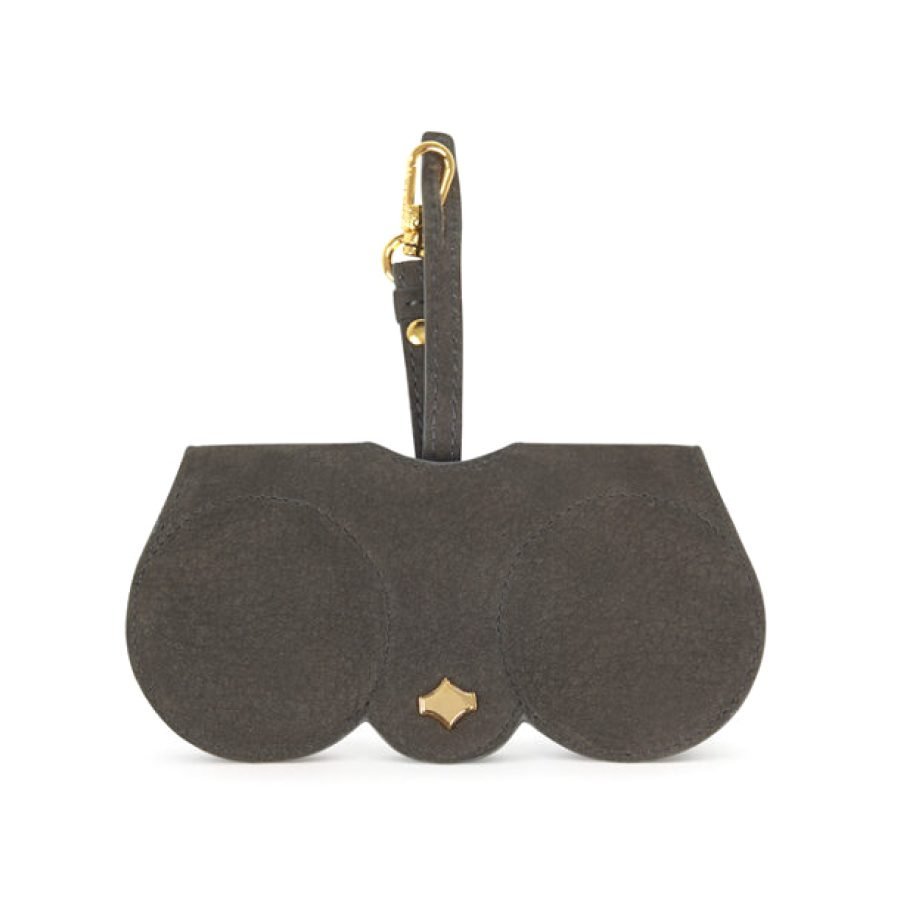 ANY DI SunCover Khaki Nubuck glasses case in nubuck leather