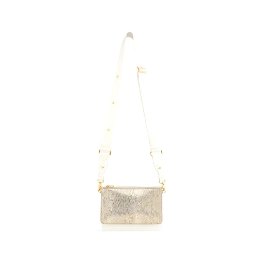 ANY DI Double Bag Mini Snake Gold in vegan leather (3)
