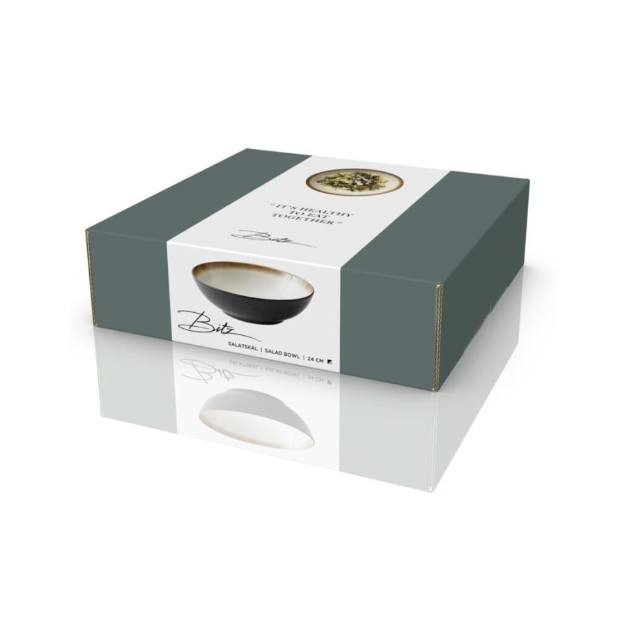 Bitz Gastro Salad Bowl 24 cm in Black/Cream (5)