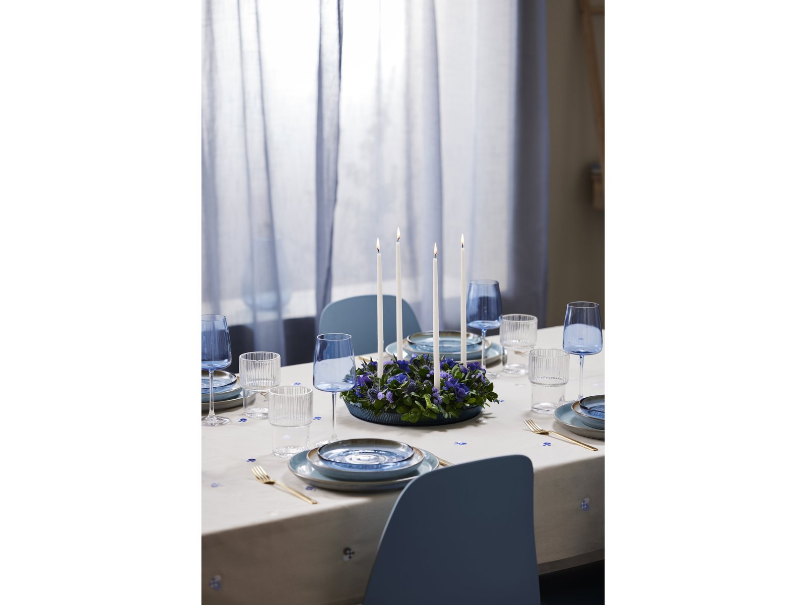 Plate Gastro 27Cm Grey/Lightblue Bitz - Image 4
