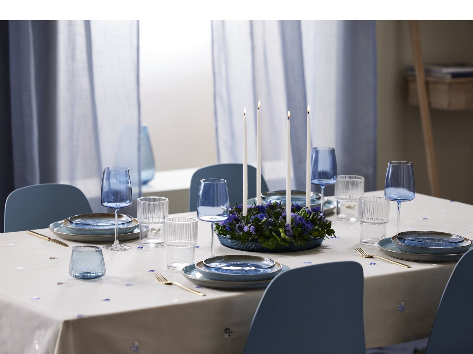 Plate Gastro 27Cm Grey/Lightblue Bitz - Image 6