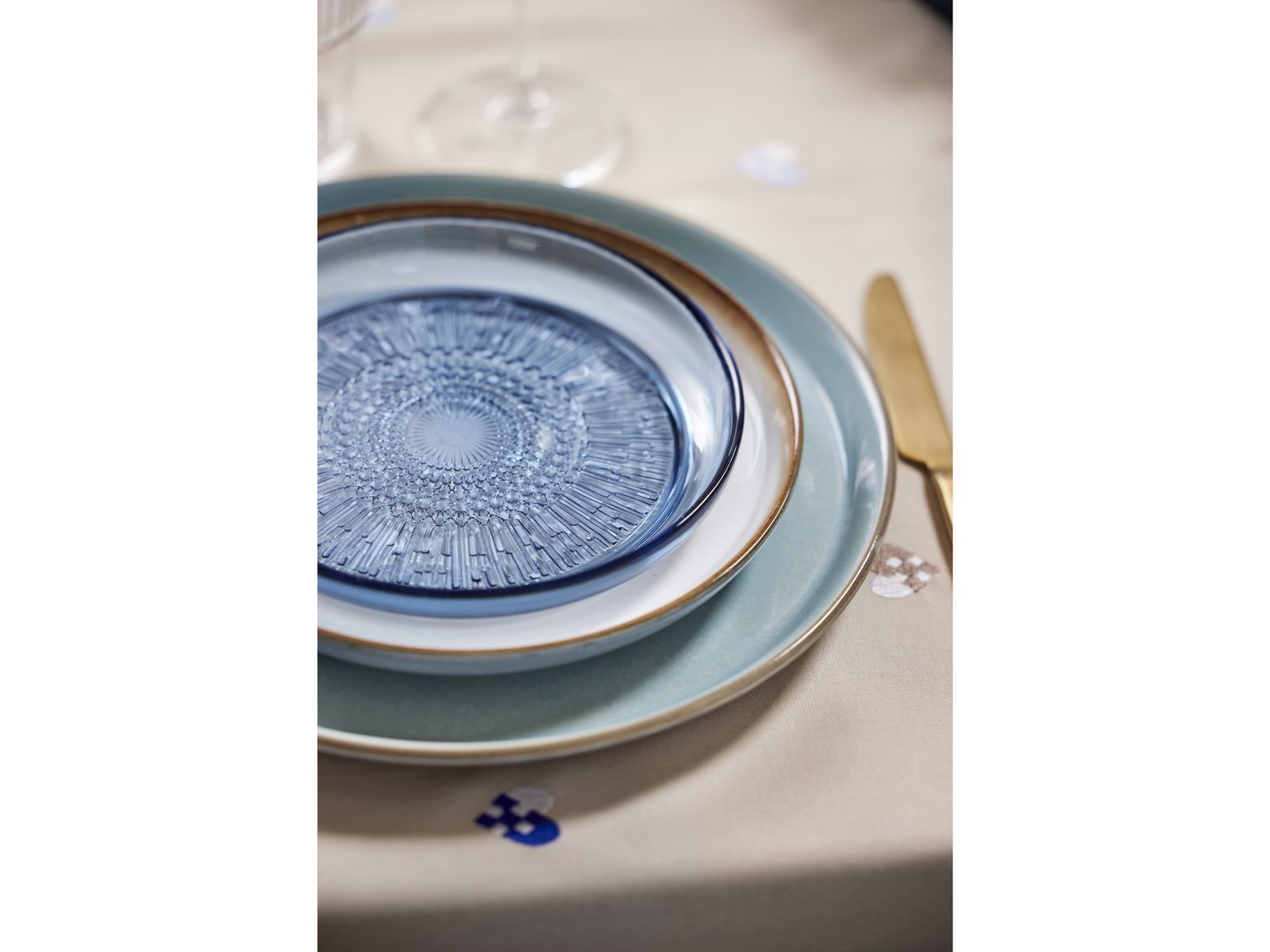 Plate Gastro 27Cm Grey/Lightblue Bitz - Image 10