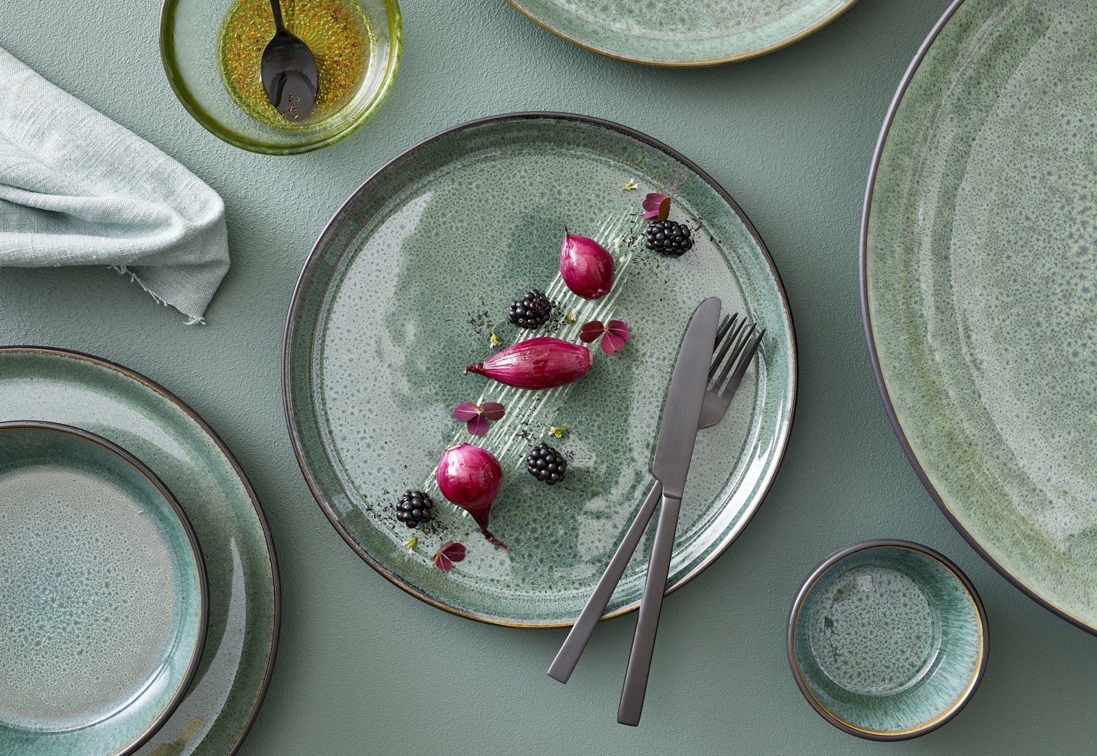 Plate Gastro 27Cm Black/Green Bitz - Image 14