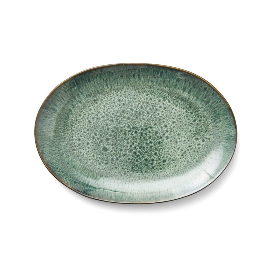 Bitz Gastro Oval Dish 36 × 25 cm in Black/Green (2)