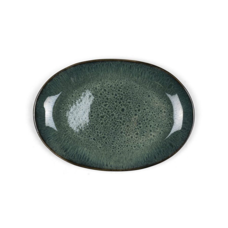 Bitz Gastro Oval Dish 36 × 25 cm in Black/Green (3)