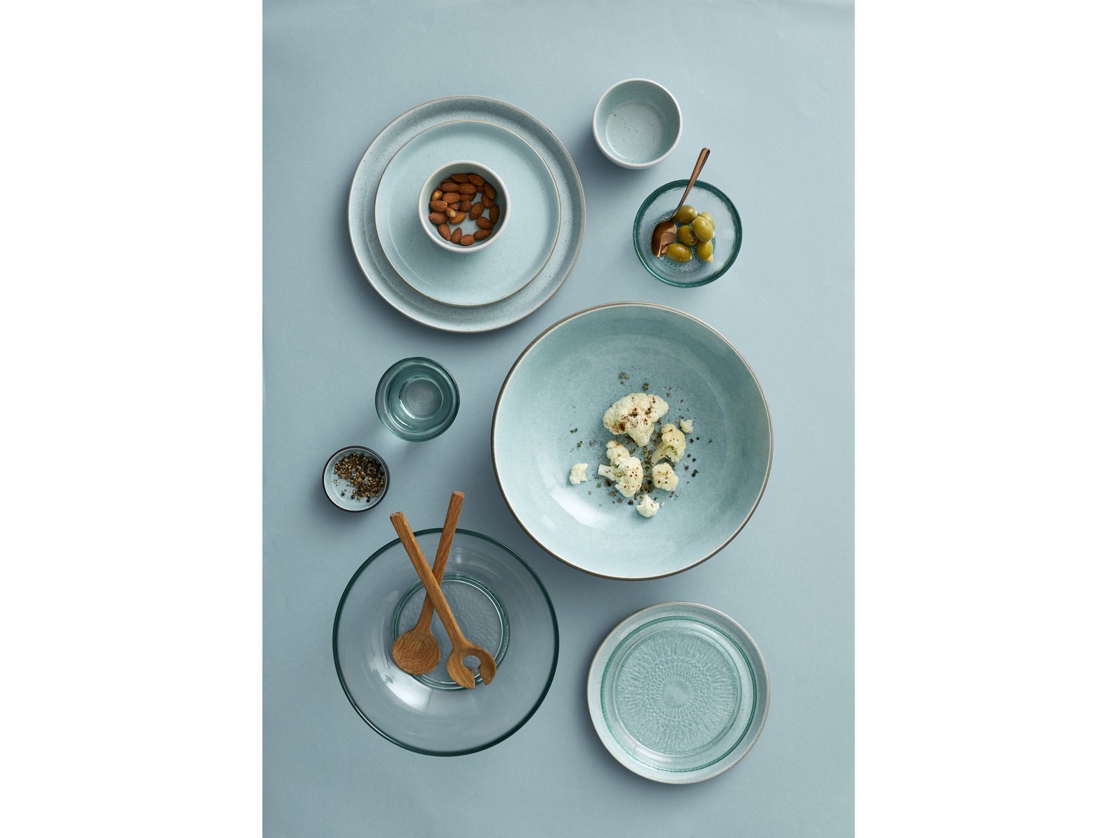 Salad Bowl 30Cm Grey/Lightblue Bitz - Image 9