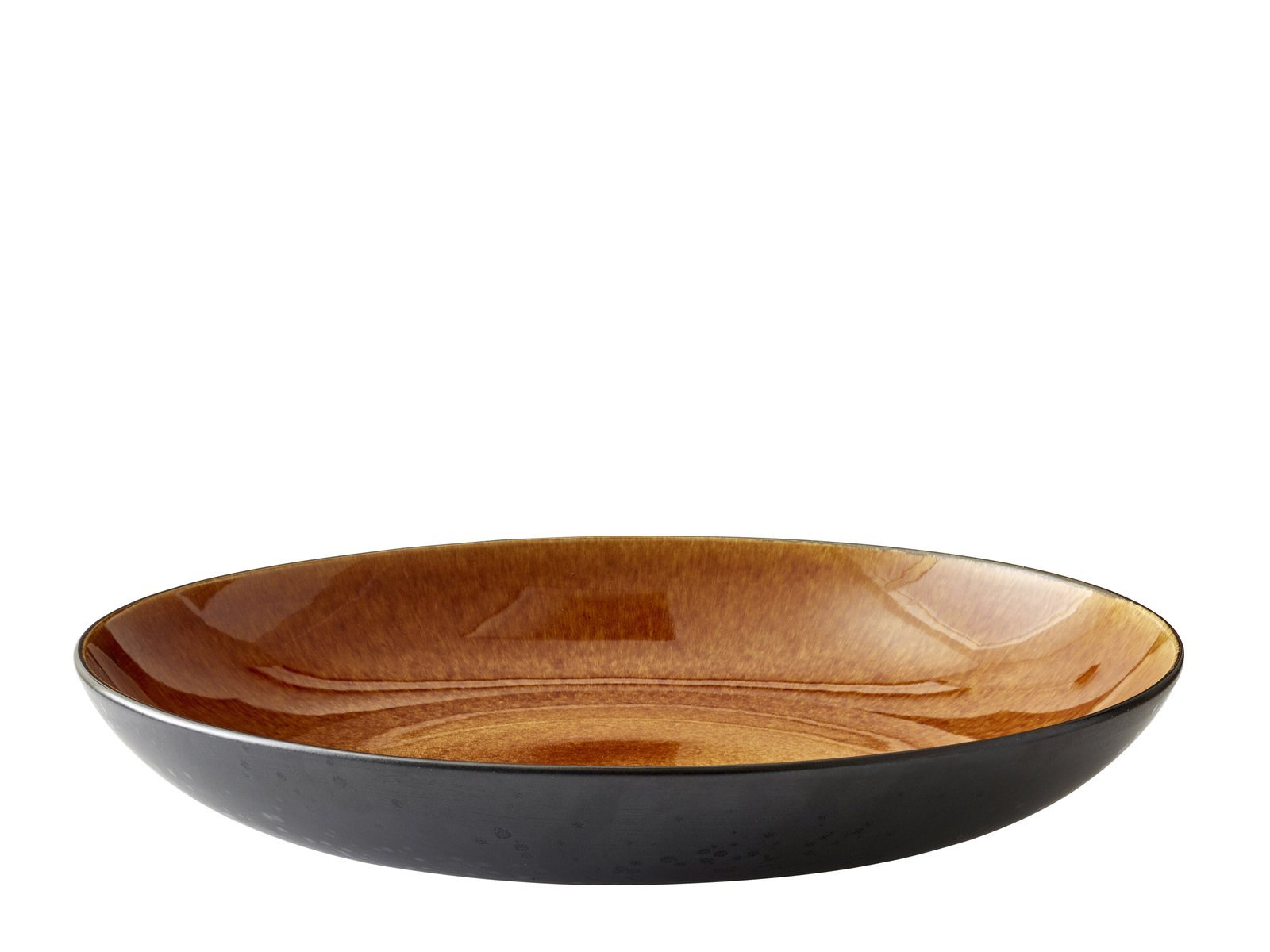 Dish D40 Cm Black/Amber Bitz