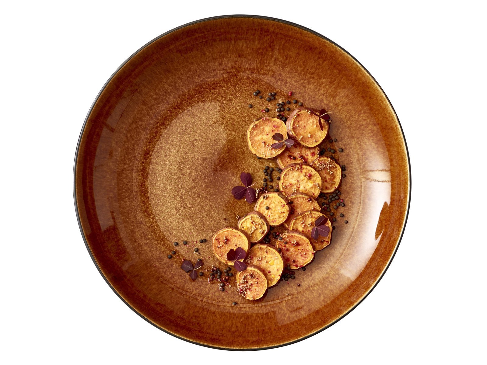 Dish D40 Cm Black/Amber Bitz - Image 2