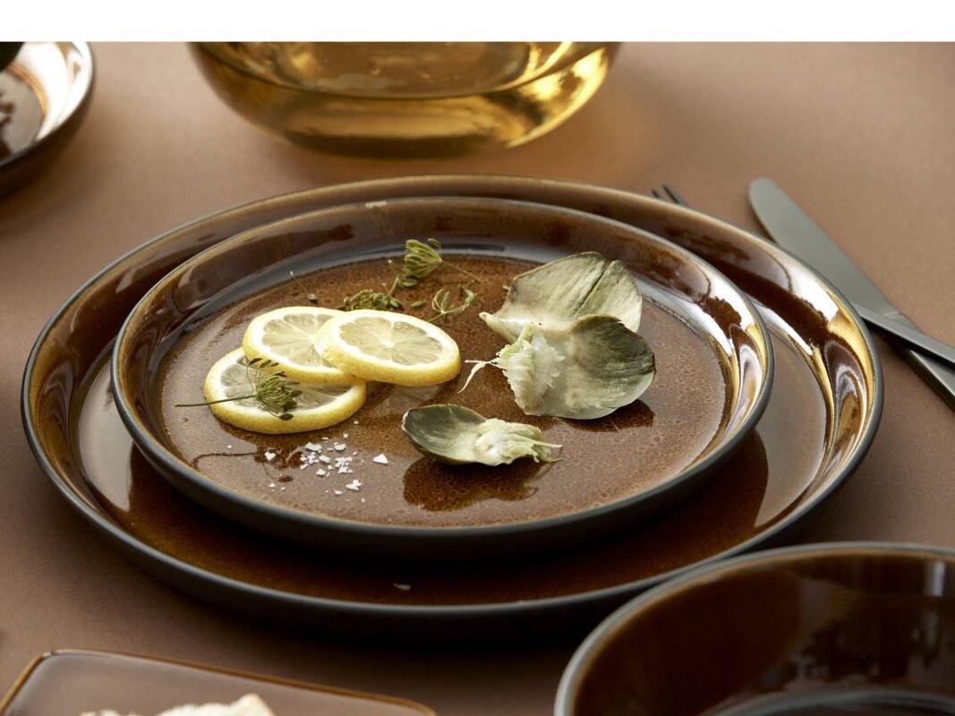 Bitz Gastro Plate 27 cm in Black/Amber (10)
