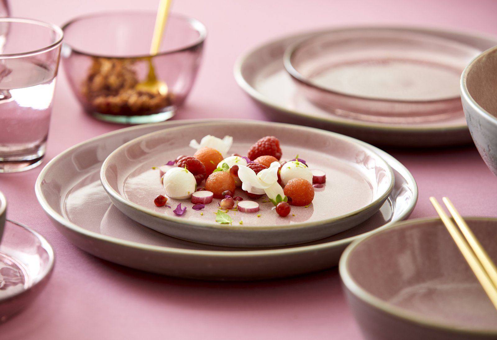 Plate Gastro 27Cm Grey/Light Pink Bitz - Image 5
