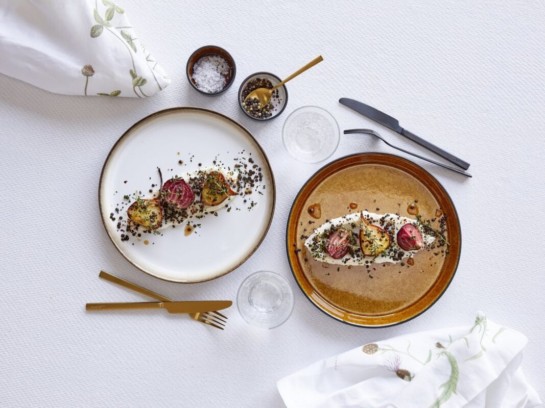 Bitz Gastro Plate 21 cm in Black/Amber (2)