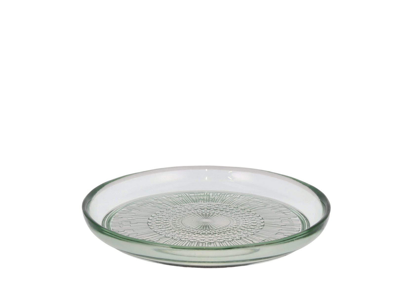 Glass Plate Kusintha 18 Cm Green