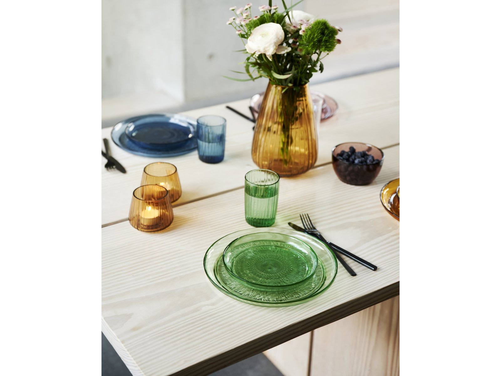 Glass Plate Kusintha 18 Cm Green - Image 7