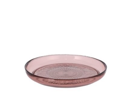 Bitz Kusintha Glass Plate 18 cm in Pink