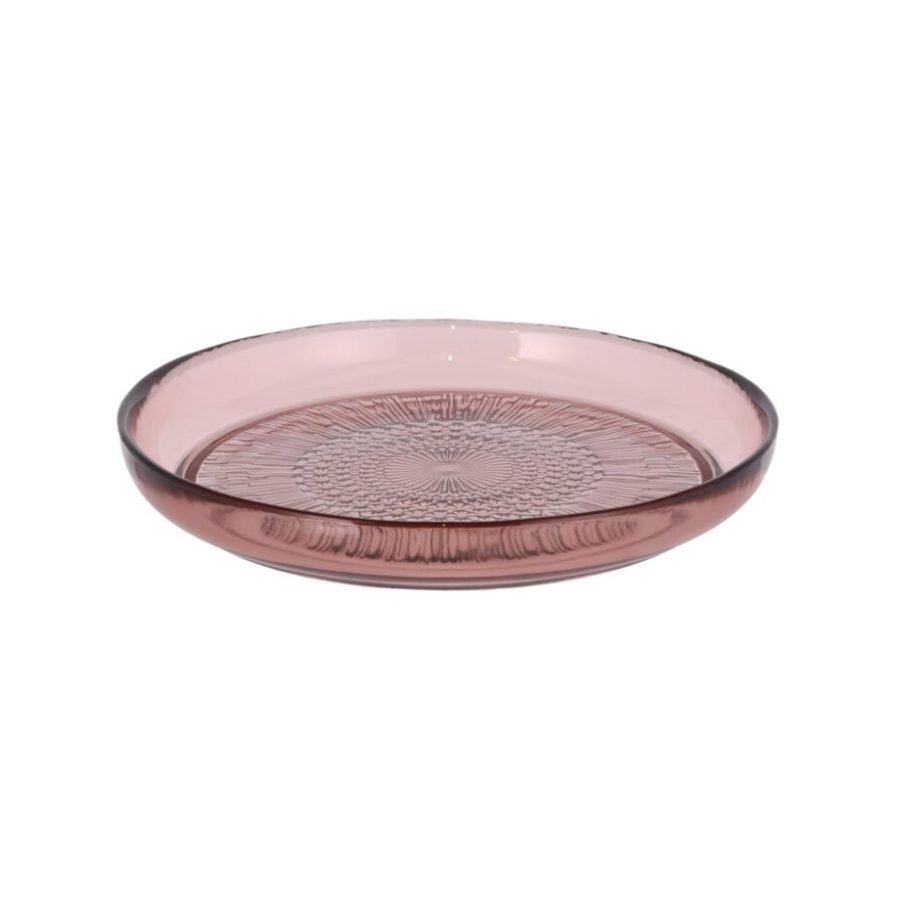 Kusintha Glass Plate 18 cm – Pink