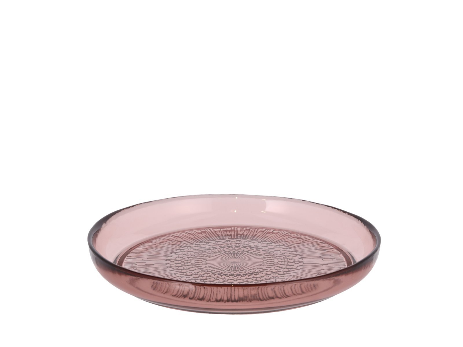 Glass Plate Kusintha 18 Cm Pink