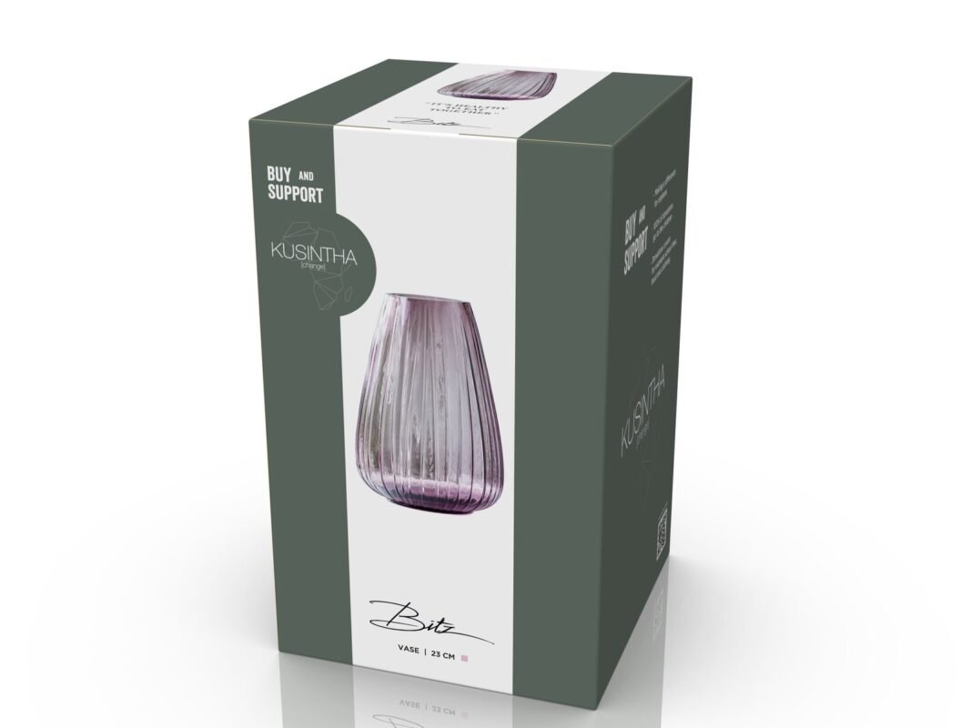 Bitz Kusintha Vase 22 cm in Pink (6)