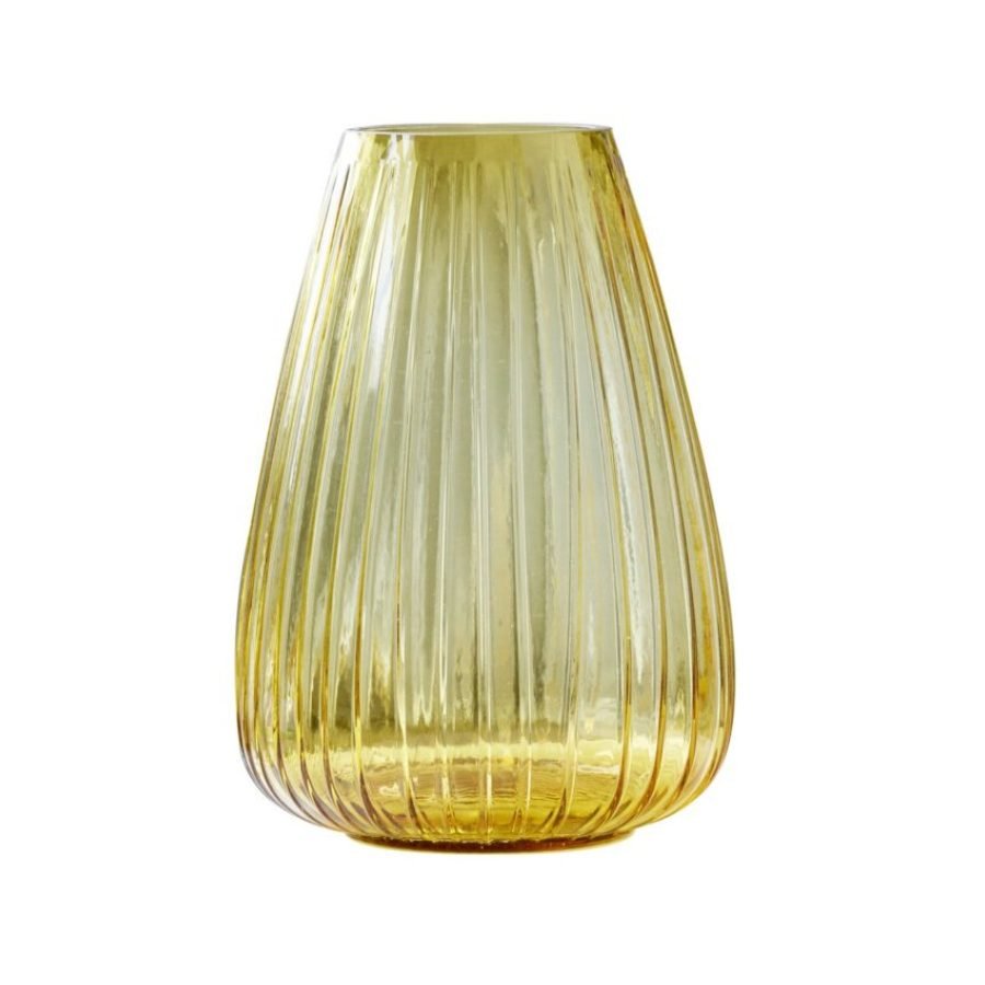 Bitz Kusintha Vase 22 cm in Amber