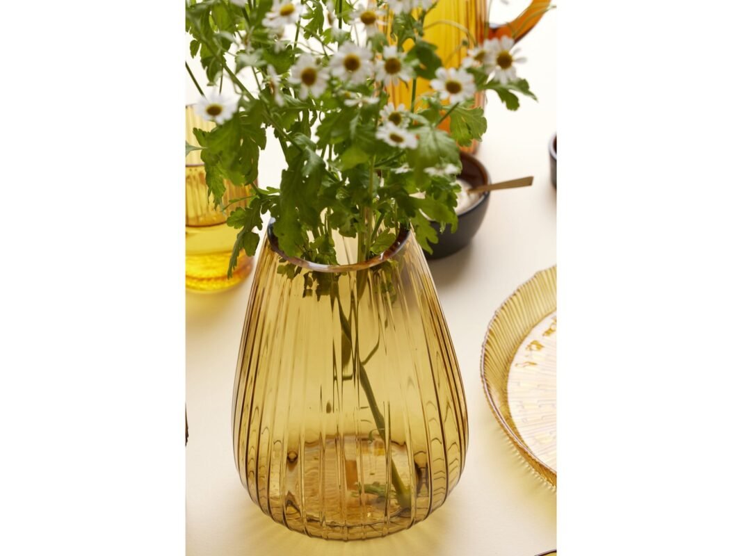 Bitz Kusintha Vase 22 cm in Amber (5)
