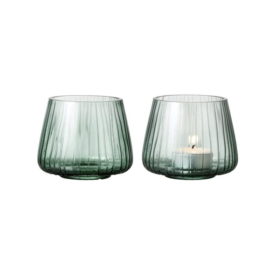 Bitz Kusintha Tealight Holder 7.5 cm, 2 pcs in Green