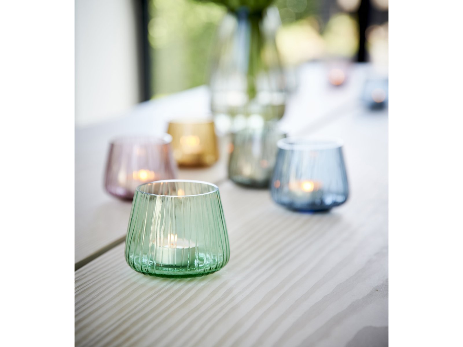 Tealight Holder Kusintha 7.5 Cm 2 Pcs Green Glass - Image 9