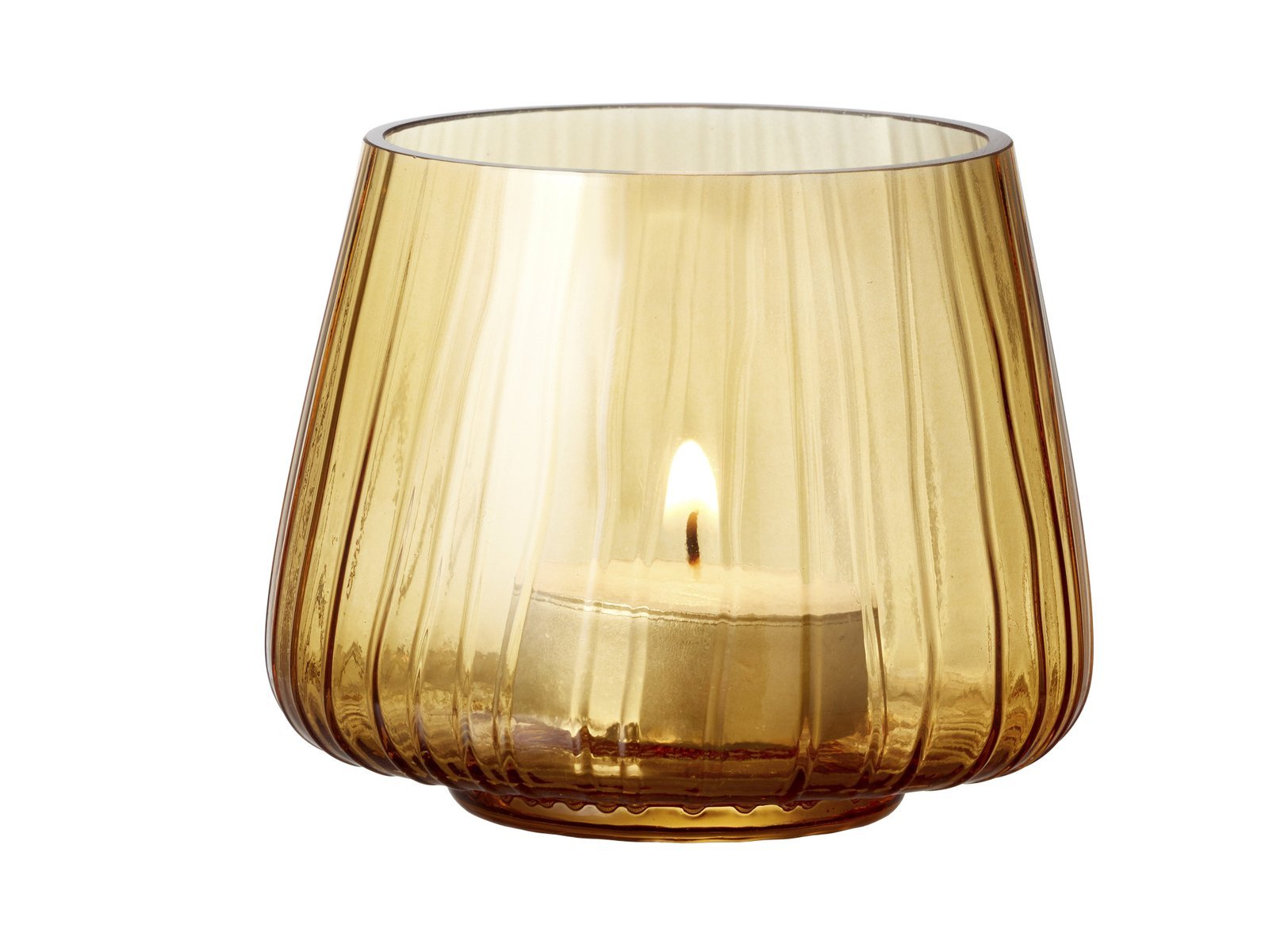 Tealight Holder Kusintha 7.5 Cm 2 Pcs Amber Glass - Image 4