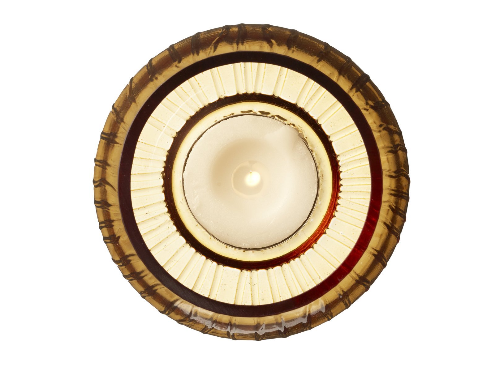 Tealight Holder Kusintha 7.5 Cm 2 Pcs Amber Glass - Image 5