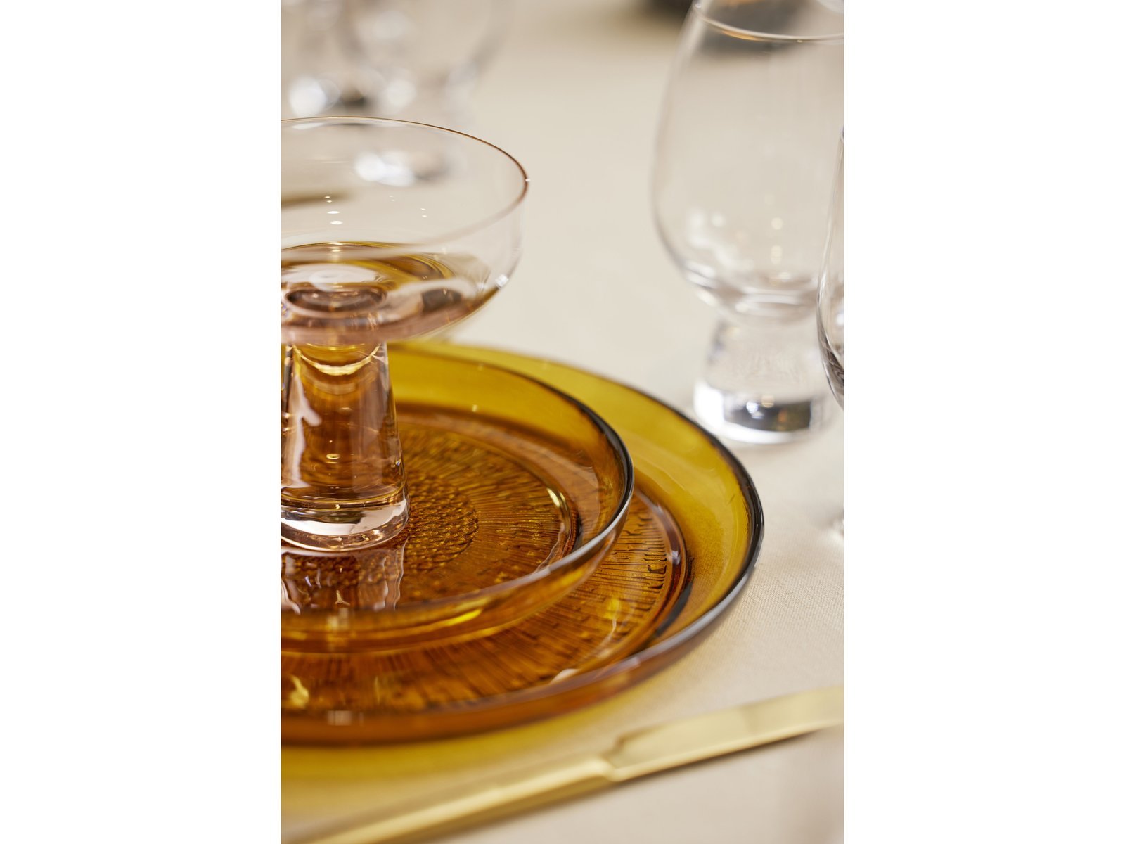 Glass Plate Kusintha 25 Cm Amber - Image 8