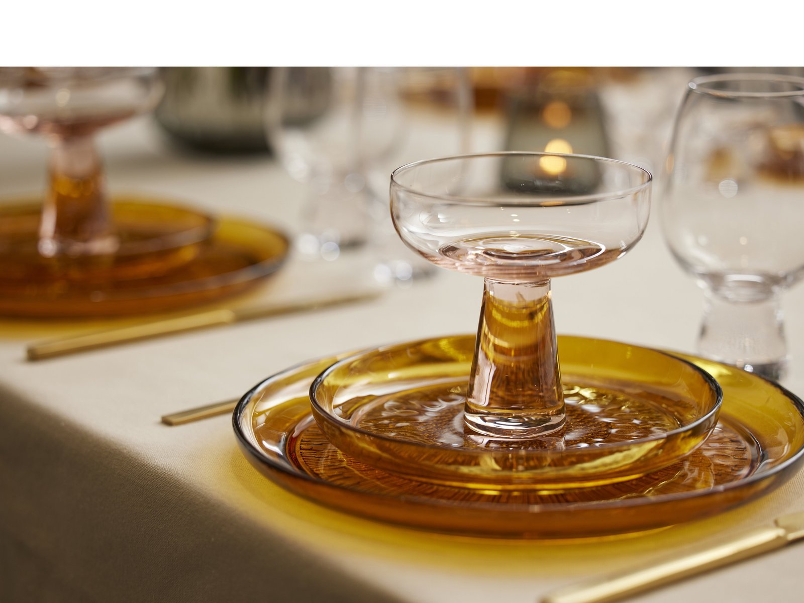 Glass Plate Kusintha 25 Cm Amber - Image 9