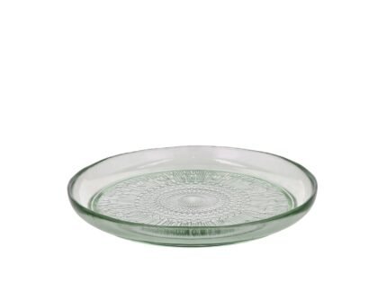 Bitz Kusintha Glass Plate 25 cm in Green