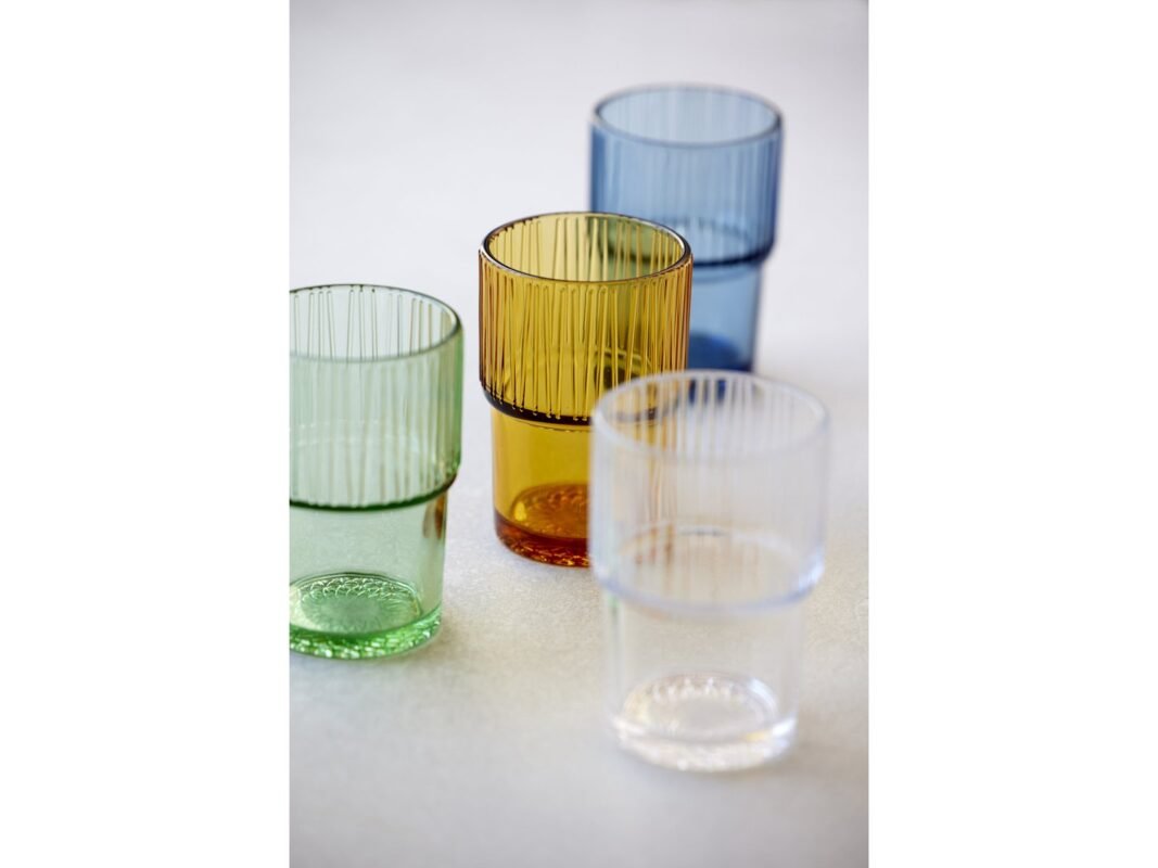 Bitz Kusintha Café Glass 38 cl, 4 pcs in Amber (4)