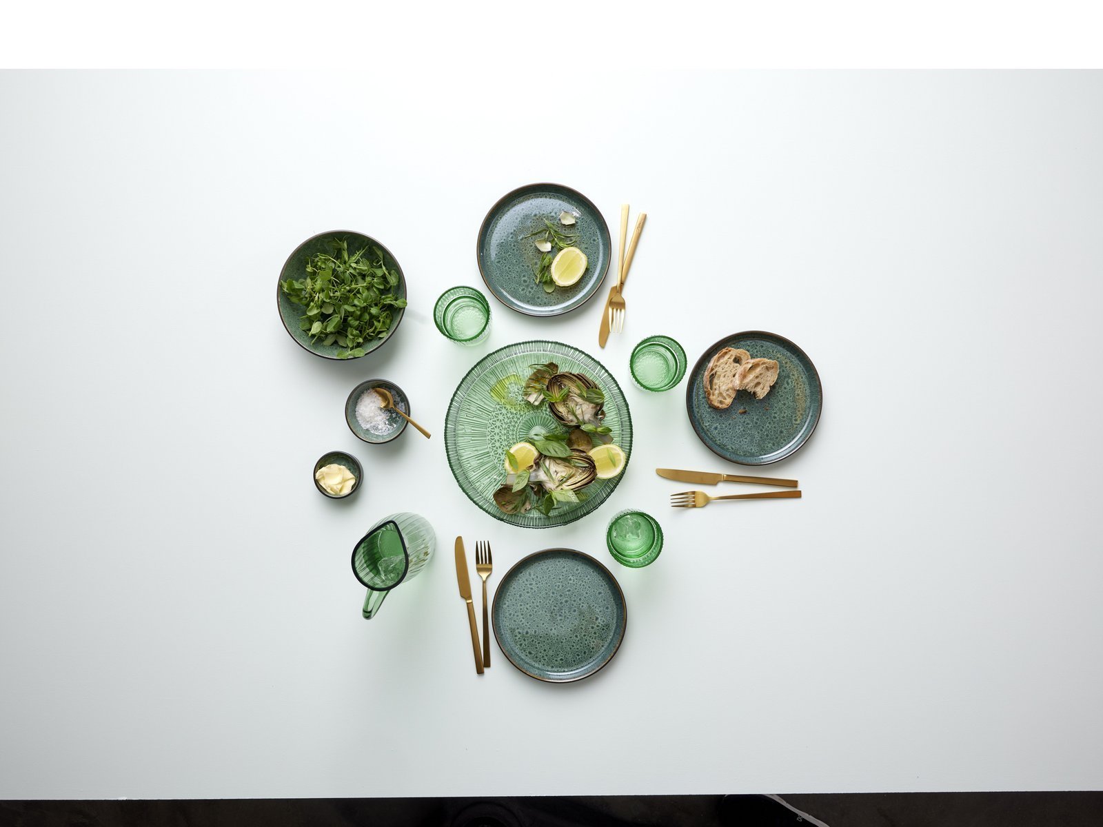 Serving Dish Round Kusintha 30 Cm Green - Image 5