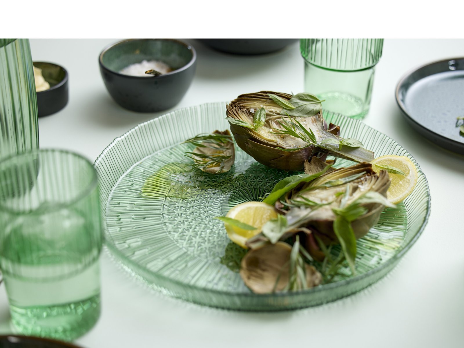 Serving Dish Round Kusintha 30 Cm Green - Image 7