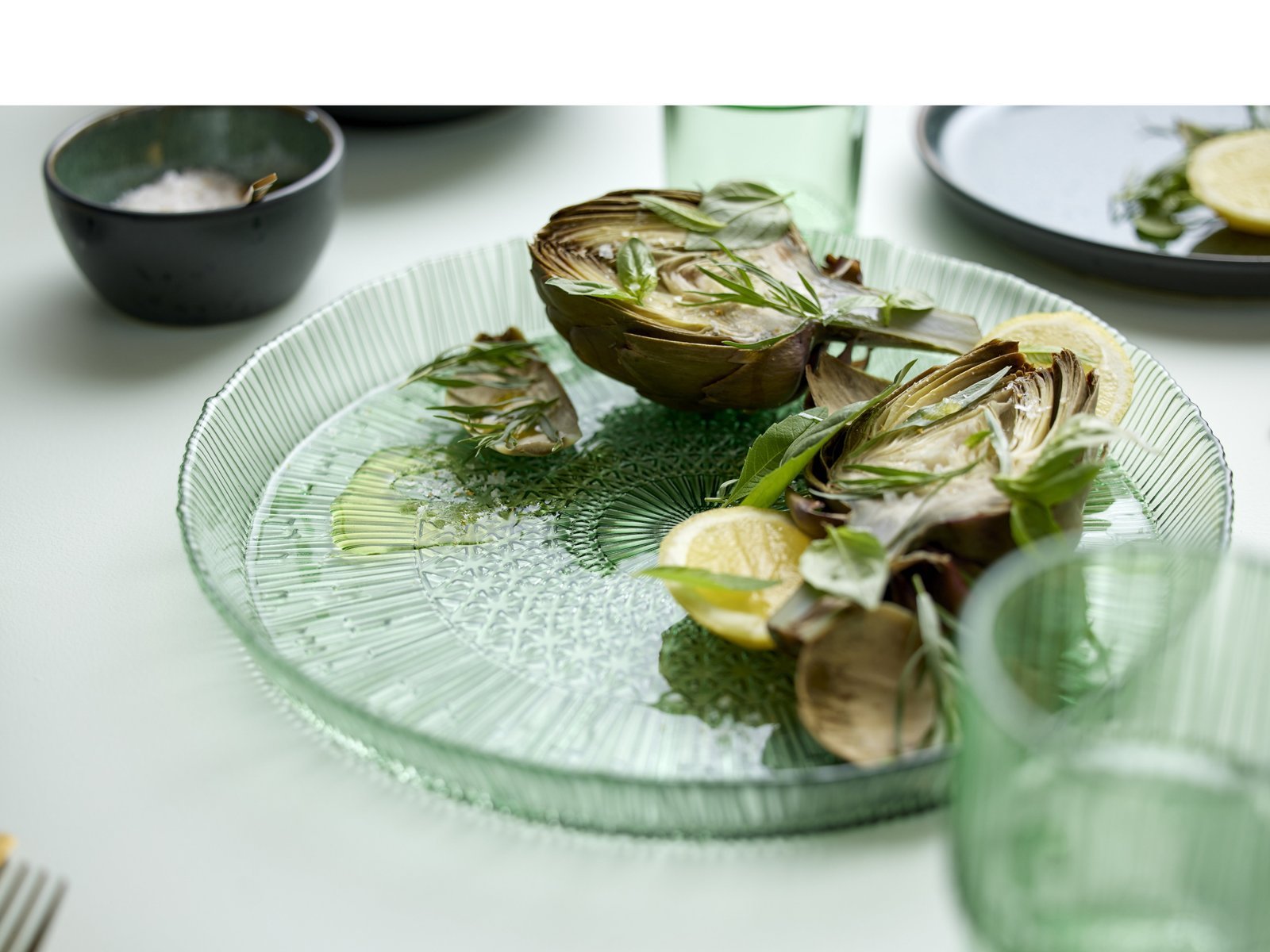 Serving Dish Round Kusintha 30 Cm Green - Image 10