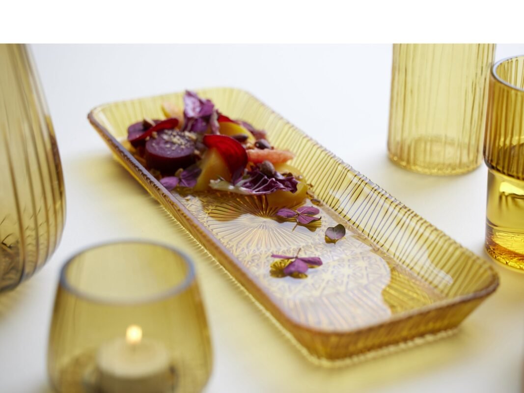 Bitz Kusintha Rectangular Serving Dish 38 × 14 cm in Amber (6)