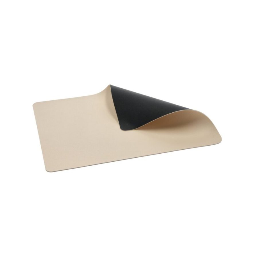 Reversible Placemat 46 × 33 cm, 4 pcs – Black/Cream