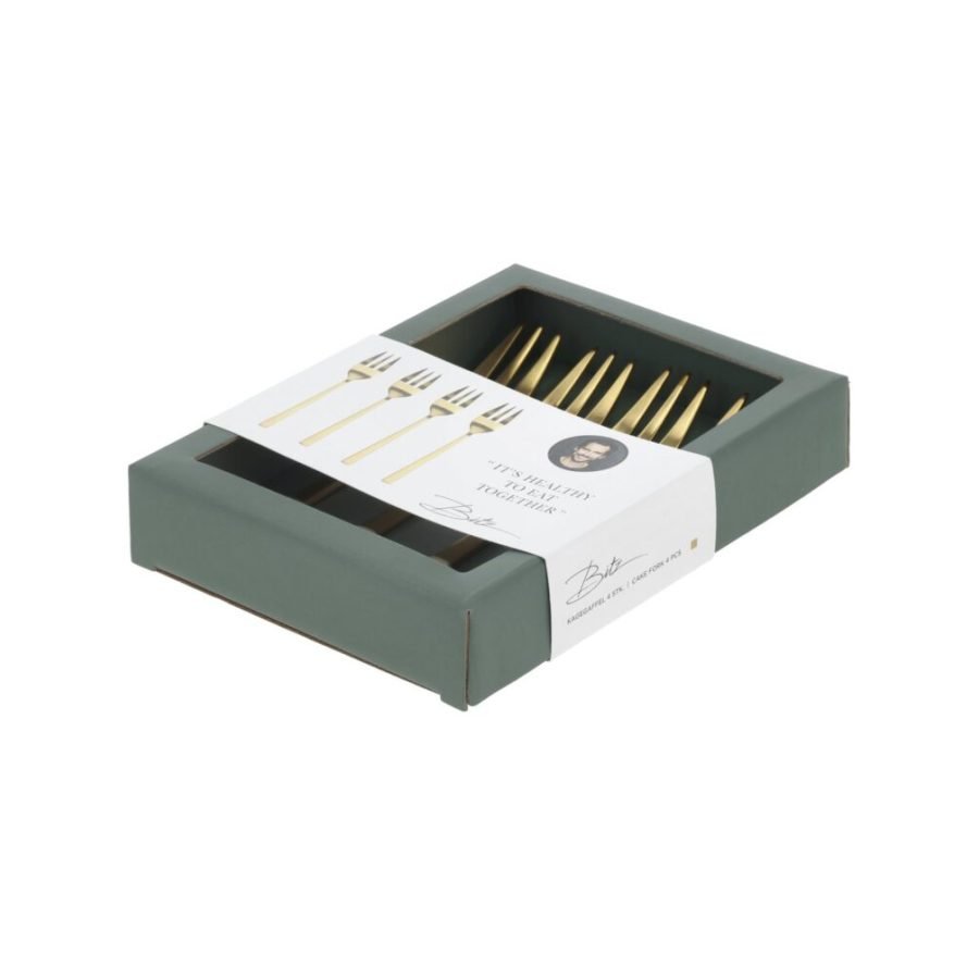 Bitz Cake Fork 14.4 cm, 4 pcs in Brass (5)