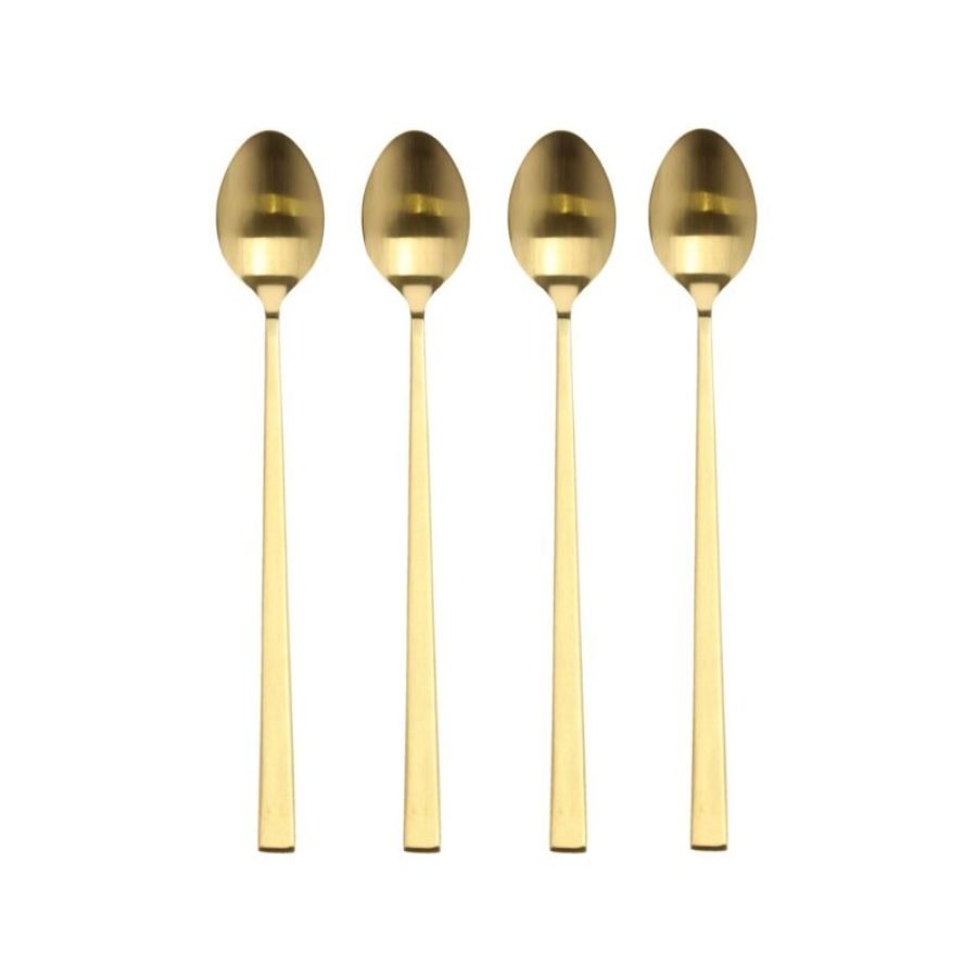 Bitz Latte Spoon 20 cm, 4 pcs in Brass