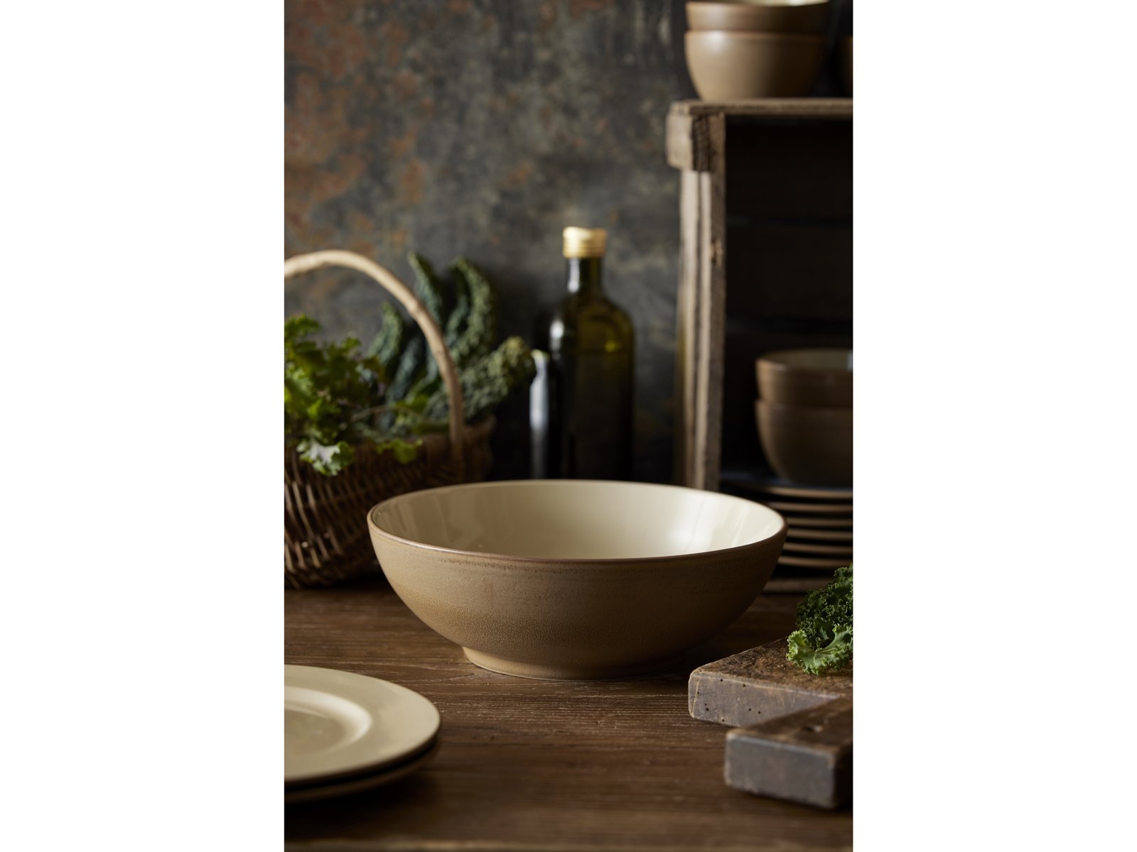 Dinner Plate Wood 27 Cm Wood/Sand Stoneware - Image 3