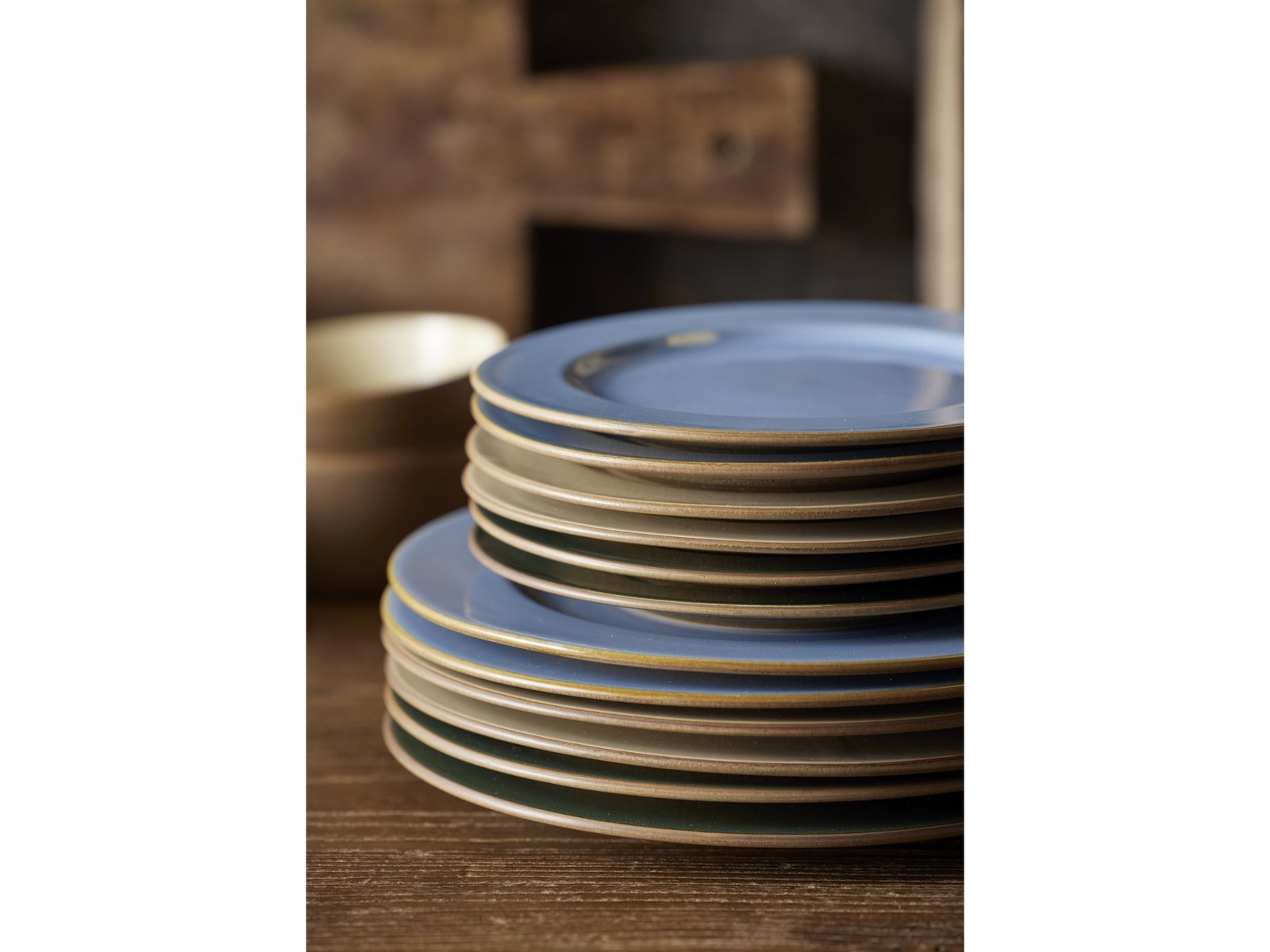 Dinner Plate Wood 27 Cm Wood/Sand Stoneware - Image 9
